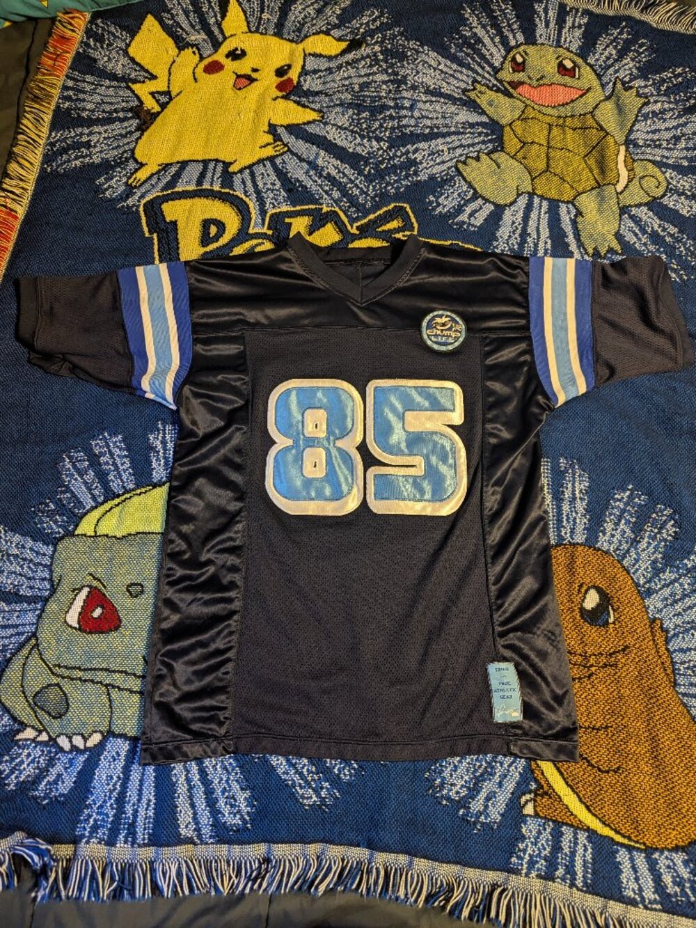 Vintage Y2K Chump Life Xtreme Skateboards Blue Football Jersey size Large